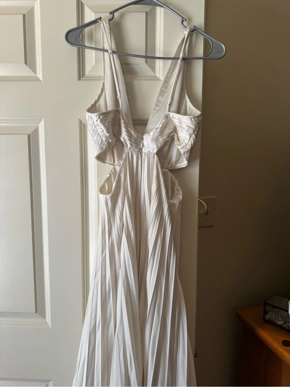 Abercrombie Giselle Pleated Cutout Maxi Dress